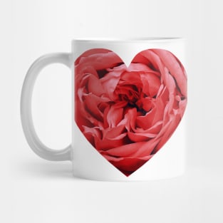 Romantic Red Rose Flower Heart Mug